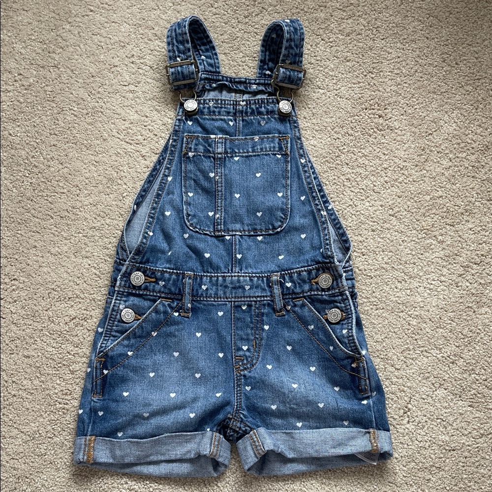 GAP Blue Denim Heart Shortalls